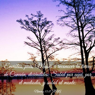 Picture 03 - Números 13:17 RVA - Enviólos, pues, Moisés á reconocer la tierra - Bible Verse Picture