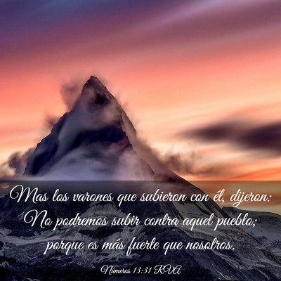 Picture 03 - Números 13:31 RVA - Mas los varones que subieron con él, dijeron: No - Bible Verse Picture
