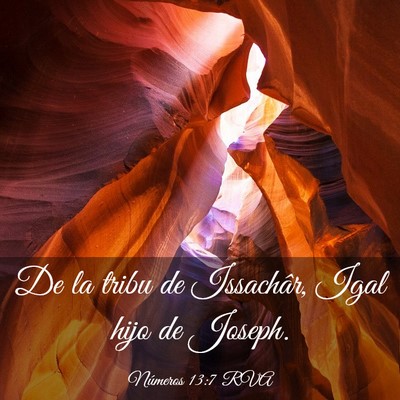 Picture 03 - Números 13:7 RVA - De la tribu de Issachâr, Igal hijo de - Bible Verse Picture