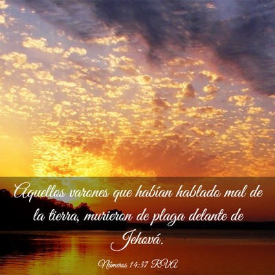 Picture 03 - Números 14:37 RVA - Aquellos varones que habían hablado mal de la - Bible Verse Picture
