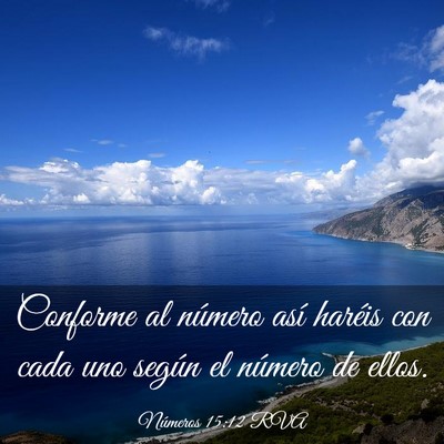 Picture 03 - Números 15:12 RVA - Conforme al número así haréis con cada uno - Bible Verse Picture