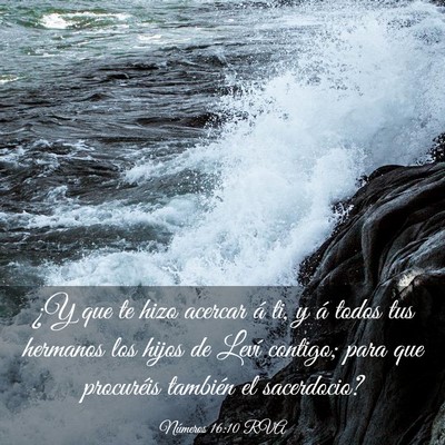Picture 03 - Números 16:10 RVA - ¿Y que te hizo acercar á ti, y á todos tus - Bible Verse Picture