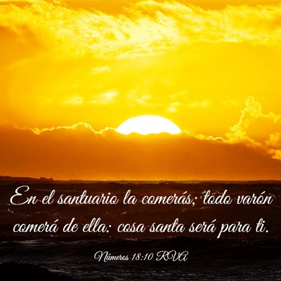 Picture 03 - Números 18:10 RVA - En el santuario la comerás; todo varón comerá - Bible Verse Picture