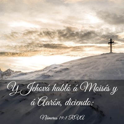 Picture 03 - Números 19:1 RVA - Y Jehová habló á Moisés y á Aarón, - Bible Verse Picture
