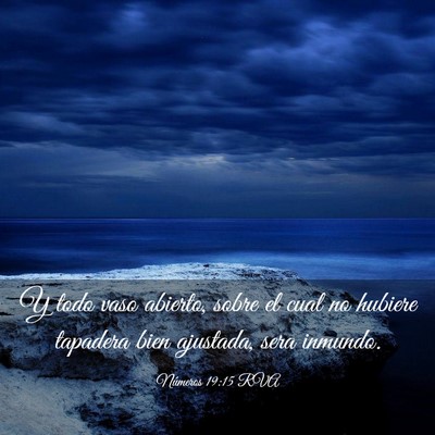 Picture 03 - Números 19:15 RVA - Y todo vaso abierto, sobre el cual no hubiere - Bible Verse Picture