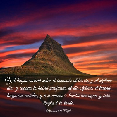 Picture 03 - Números 19:19 RVA - Y el limpio rociará sobre el inmundo al tercero - Bible Verse Picture