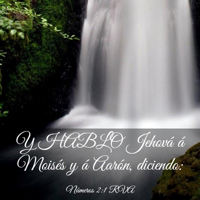 Picture 03 - Números 2:1 RVA - Y HABLO Jehová á Moisés y á Aarón, - Bible Verse Picture