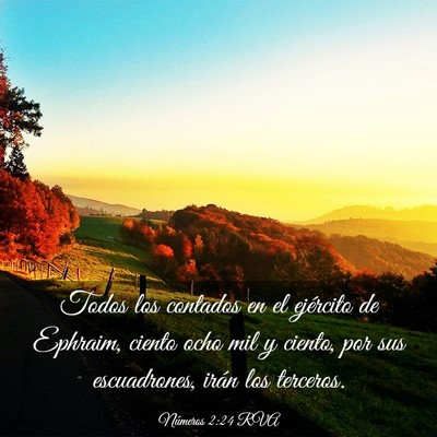 Picture 03 - Números 2:24 RVA - Todos los contados en el ejército de Ephraim, - Bible Verse Picture