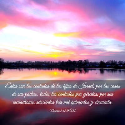 Picture 03 - Números 2:32 RVA - Estos son los contados de los hijos de Israel, - Bible Verse Picture