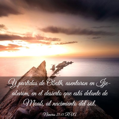 Picture 03 - Números 21:11 RVA - Y partidos de Oboth, asentaron en Ije-abarim, en - Bible Verse Picture