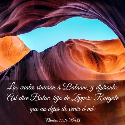 Picture 03 - Números 22:16 RVA - Los cuales vinieron á Balaam, y dijéronle: Así - Bible Verse Picture