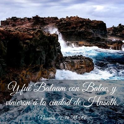 Picture 03 - Números 22:39 RVA - Y fué Balaam con Balac, y vinieron á la ciudad - Bible Verse Picture