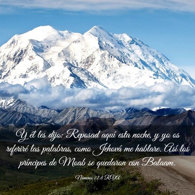 Picture 03 - Números 22:8 RVA - Y él les dijo: Reposad aquí esta noche, y yo os - Bible Verse Picture