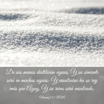 Picture 03 - Números 24:7 RVA - De sus manos destilarán aguas, Y su simiente - Bible Verse Picture