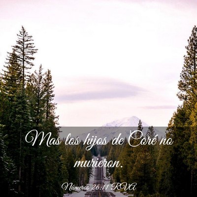 Picture 03 - Números 26:11 RVA - Mas los hijos de Coré no - Bible Verse Picture