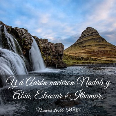 Picture 03 - Números 26:60 RVA - Y á Aarón nacieron Nadab y Abiú, Eleazar é - Bible Verse Picture