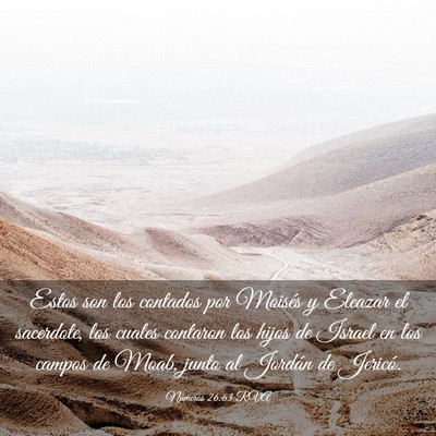 Picture 03 - Números 26:63 RVA - Estos son los contados por Moisés y Eleazar el - Bible Verse Picture