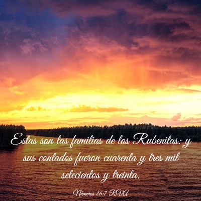 Picture 03 - Números 26:7 RVA - Estas son las familias de los Rubenitas: y sus - Bible Verse Picture