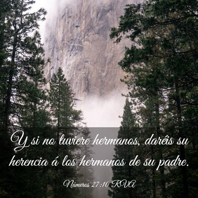 Picture 03 - Números 27:10 RVA - Y si no tuviere hermanos, daréis su herencia á - Bible Verse Picture