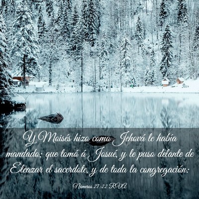 Picture 03 - Números 27:22 RVA - Y Moisés hizo como Jehová le había mandado; - Bible Verse Picture