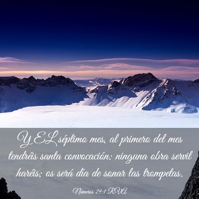 Picture 03 - Números 29:1 RVA - Y EL séptimo mes, al primero del mes tendréis - Bible Verse Picture