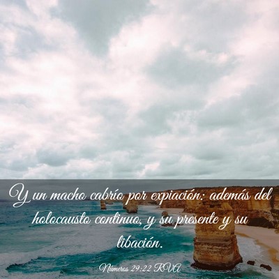 Picture 03 - Números 29:22 RVA - Y un macho cabrío por expiación: además del - Bible Verse Picture