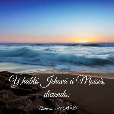 Picture 03 - Números 3:11 RVA - Y habló Jehová á Moisés, - Bible Verse Picture
