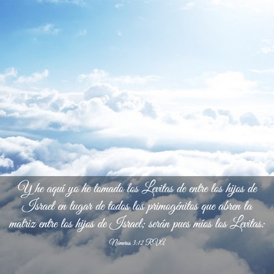 Picture 03 - Números 3:12 RVA - Y he aquí yo he tomado los Levitas de entre los - Bible Verse Picture