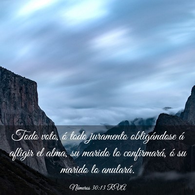 Picture 03 - Números 30:13 RVA - Todo voto, ó todo juramento obligándose á - Bible Verse Picture