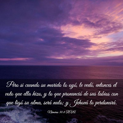 Picture 03 - Números 30:8 RVA - Pero si cuando su marido lo oyó, le vedó, - Bible Verse Picture
