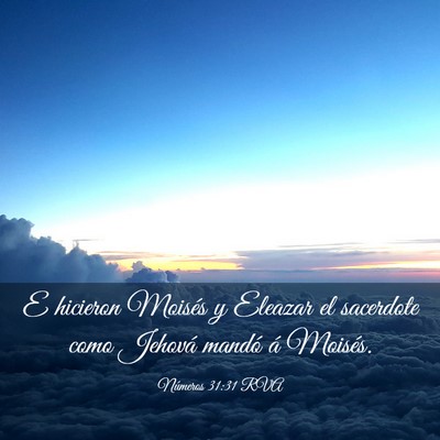 Picture 03 - Números 31:31 RVA - E hicieron Moisés y Eleazar el sacerdote como - Bible Verse Picture