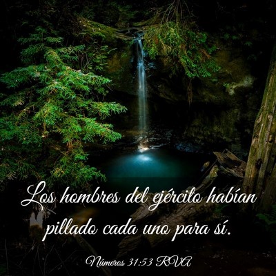 Picture 03 - Números 31:53 RVA - Los hombres del ejército habían pillado cada - Bible Verse Picture