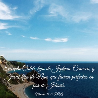 Picture 03 - Números 32:12 RVA - Excepto Caleb, hijo de Jephone Cenezeo, y Josué - Bible Verse Picture