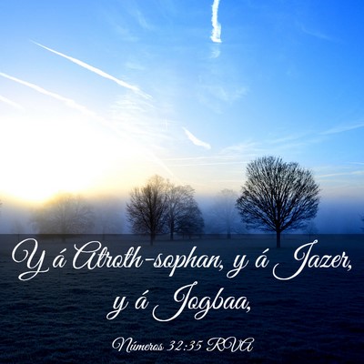 Picture 03 - Números 32:35 RVA - Y á Atroth-sophan, y á Jazer, y á - Bible Verse Picture
