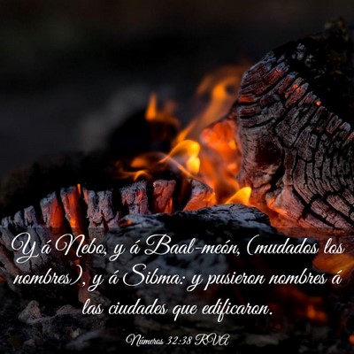 Picture 03 - Números 32:38 RVA - Y á Nebo, y á Baal-meón, (mudados los - Bible Verse Picture