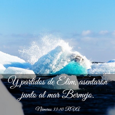 Picture 03 - Números 33:10 RVA - Y partidos de Elim, asentaron junto al mar - Bible Verse Picture