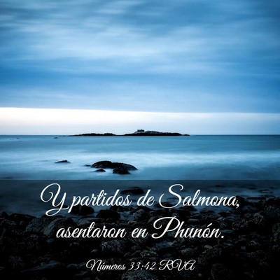 Picture 03 - Números 33:42 RVA - Y partidos de Salmona, asentaron en - Bible Verse Picture
