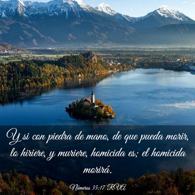 Picture 03 - Números 35:17 RVA - Y si con piedra de mano, de que pueda morir, lo - Bible Verse Picture