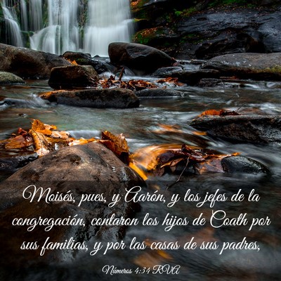 Picture 03 - Números 4:34 RVA - Moisés, pues, y Aarón, y los jefes de la - Bible Verse Picture