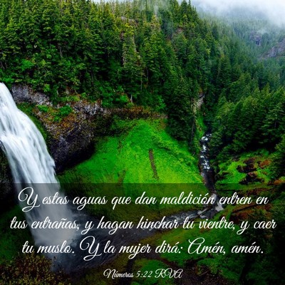 Picture 03 - Números 5:22 RVA - Y estas aguas que dan maldición entren en tus - Bible Verse Picture
