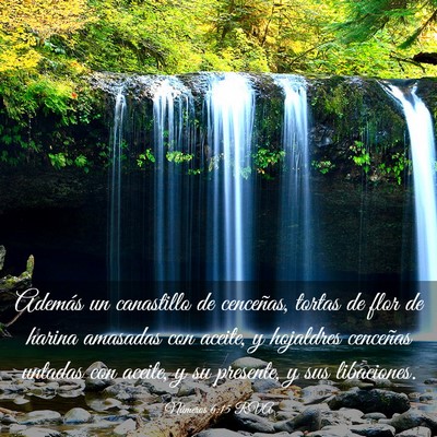Picture 03 - Números 6:15 RVA - Además un canastillo de cenceñas, tortas de - Bible Verse Picture