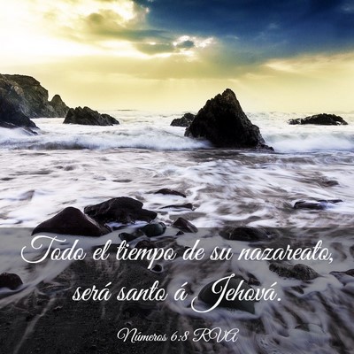 Picture 03 - Números 6:8 RVA - Todo el tiempo de su nazareato, será santo á - Bible Verse Picture