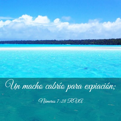 Picture 03 - Números 7:28 RVA - Un macho cabrío para - Bible Verse Picture