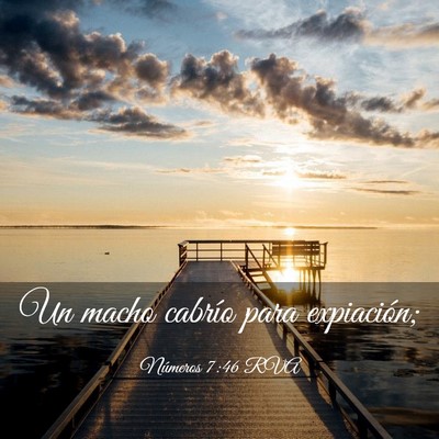 Picture 03 - Números 7:46 RVA - Un macho cabrío para - Bible Verse Picture