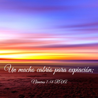 Picture 03 - Números 7:58 RVA - Un macho cabrío para - Bible Verse Picture