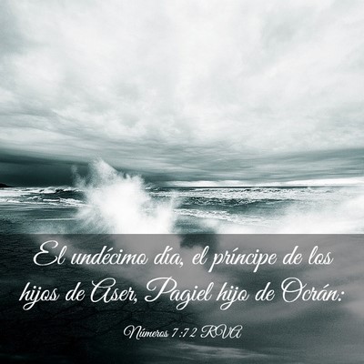 Picture 03 - Números 7:72 RVA - El undécimo día, el príncipe de los hijos de - Bible Verse Picture