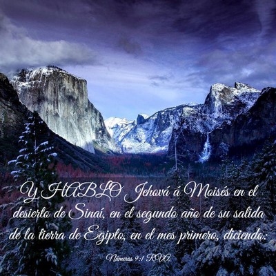 Picture 03 - Números 9:1 RVA - Y HABLO Jehová á Moisés en el desierto de - Bible Verse Picture