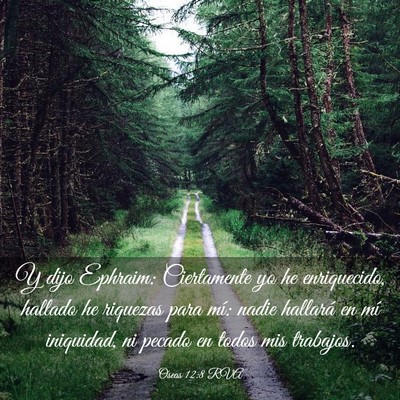 Picture 03 - Oseas 12:8 RVA - Y dijo Ephraim: Ciertamente yo he enriquecido, - Bible Verse Picture