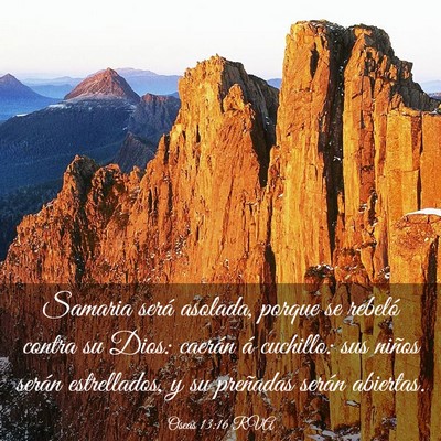 Picture 03 - Oseas 13:16 RVA - Samaria será asolada, porque se rebeló contra - Bible Verse Picture