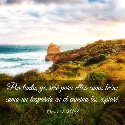 Picture 03 - Oseas 13:7 RVA - Por tanto, yo seré para ellos como león; como - Bible Verse Picture
